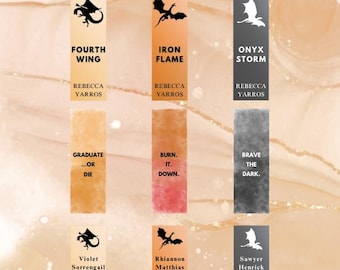 Empyrean Series Inspired 9 Printable Bookmarks Set