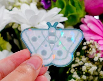 Holographic Moth Sticker, Book Inspired Kindle Decor