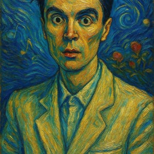Portret David Byrne Van Gogh • Talking Heads-afdruk