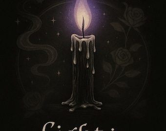 Gothic Candle Printable Wall Art: Dark Halloween Decor (Digital Download