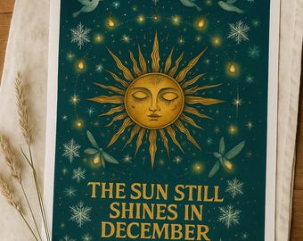 Esperança de Dezembro // Impressão artística do solstício de inverno: decoração celestial para casa (download digital)