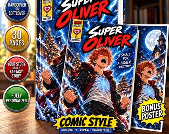 personalized Manga Comic Book, First anniversary gift, Fully Personalized Story & Illustrations, 30-Page Printed Gift |
