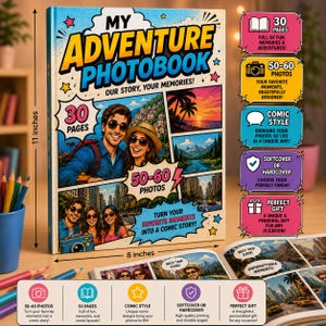 First Father’s Day Comic Book from Photo – Personalized Comic Gift for Dad – Illustrated comic Book from Your Pictures, Dad Gift