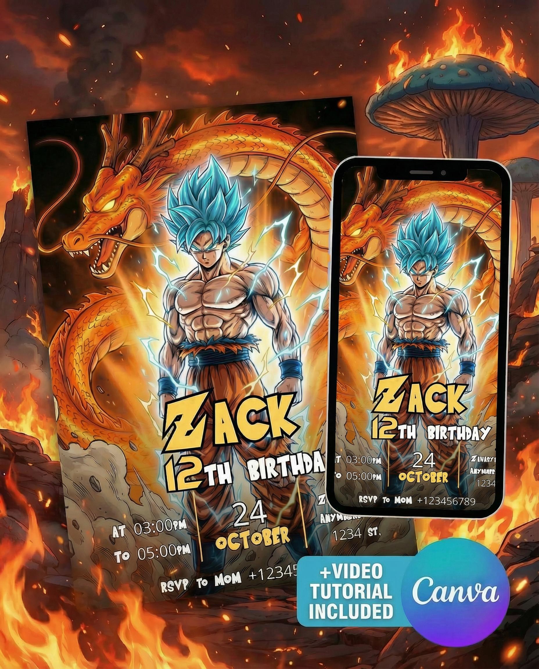 Dragon ball birthday card - Etsy 日本