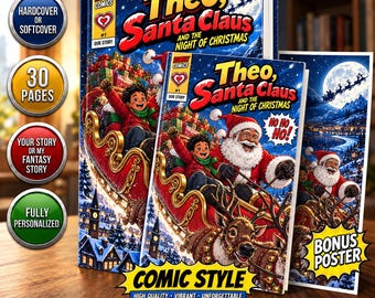 Custom Christmas Comic Book from Photos | Personalized Xmas Gift for Couples & Families | Christmas gift, Printed Comic Gift