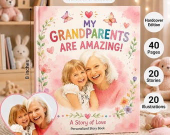 Grandparents gift from baby | Memory book | Grandparents day gift | Personalized book | Custom grandma gift | Up to 4 Kids