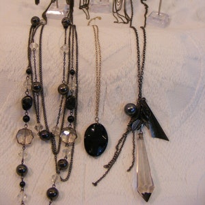 Curated Collection of Goth Rocker Long Necklaces and Earrings