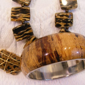 Curated Collection Tropical Woodgrain Bangle, Necklace, Pendant image 5