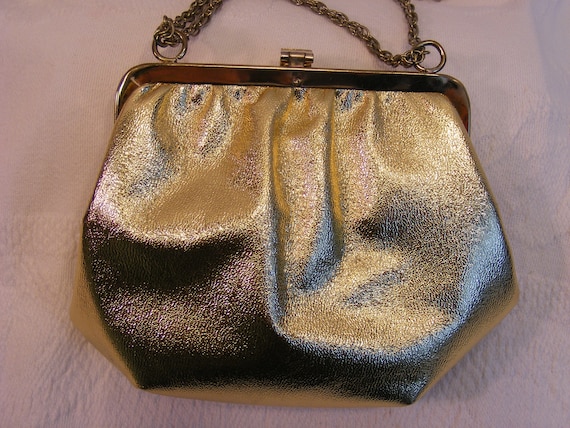 Gold Lamé Formal Evening Bag, Clutch, Purse - image 10