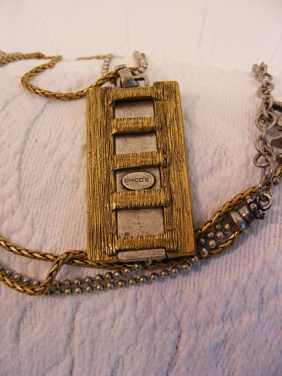 Chico's Statement Pendant, Large Art Statement Ne… - image 4
