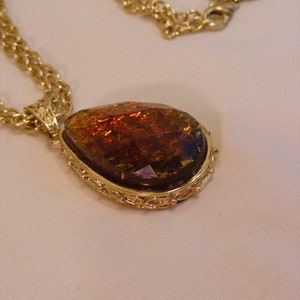 Vintage George Resin Pendant on Double Chain