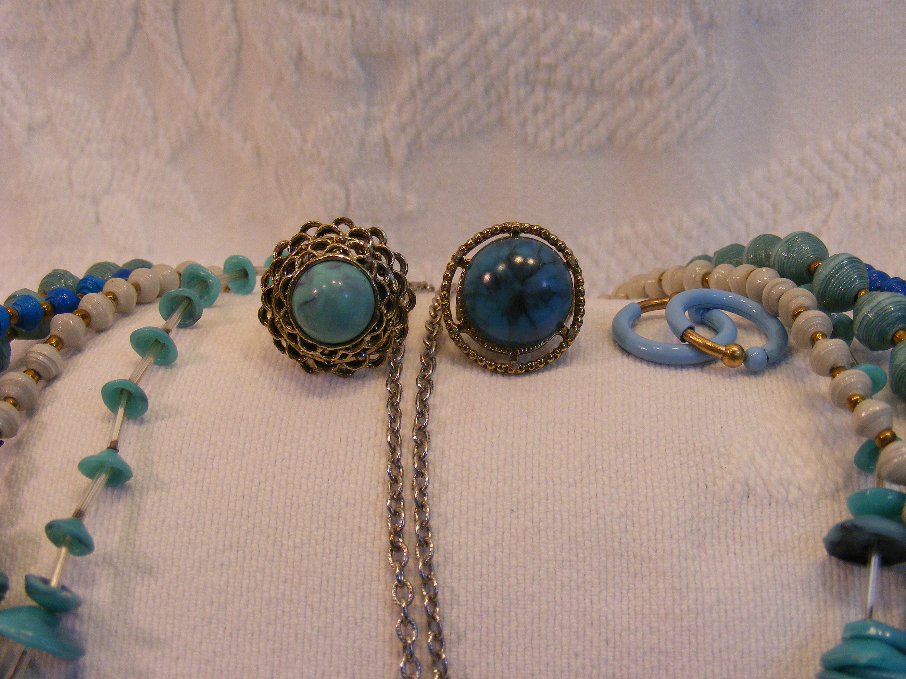 Caribbean Blue Vintage Jewelry Lot - Etsy