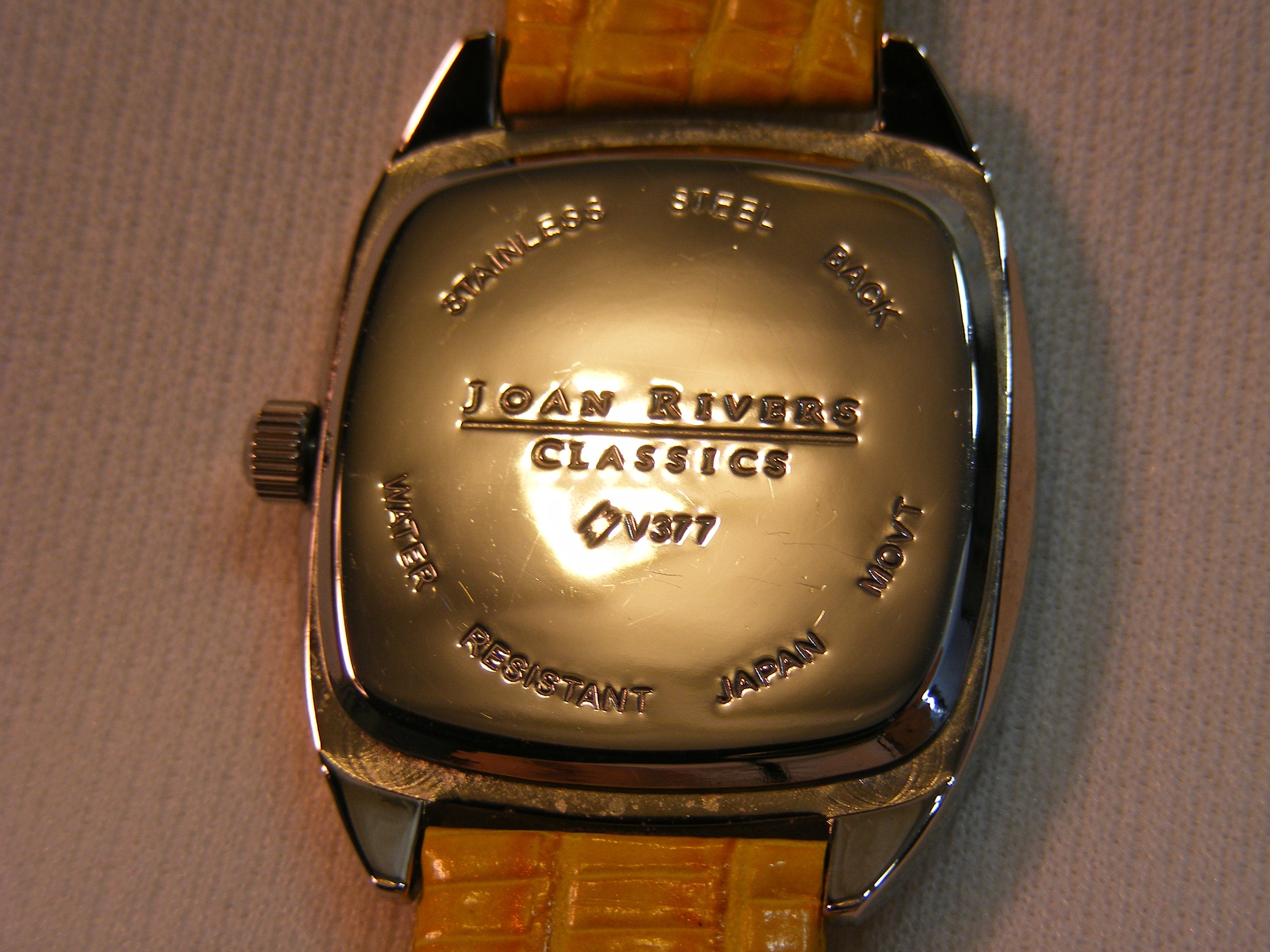 Joan Rivers Gold Leather Big Face Fashion Watch - Etsy display picture 3