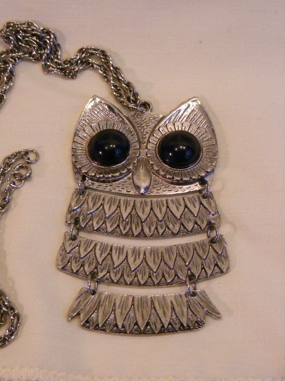 Vintage Articulated Owl Pendant