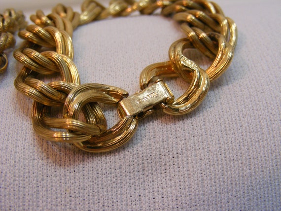 Vintage Gold Tone Link Bracelet Lot, Sarah Covent… - image 7