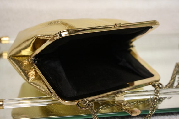 Gold Lamé Formal Evening Bag, Clutch, Purse - image 9