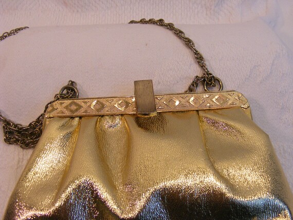 Gold Lamé Formal Evening Bag, Clutch, Purse - image 5