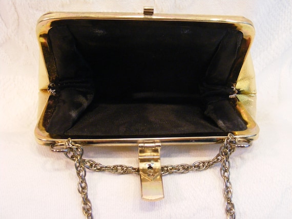 Gold Lamé Formal Evening Bag, Clutch, Purse - image 4