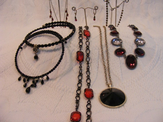 Curated Collection Romantic Ruby Red Black Modern