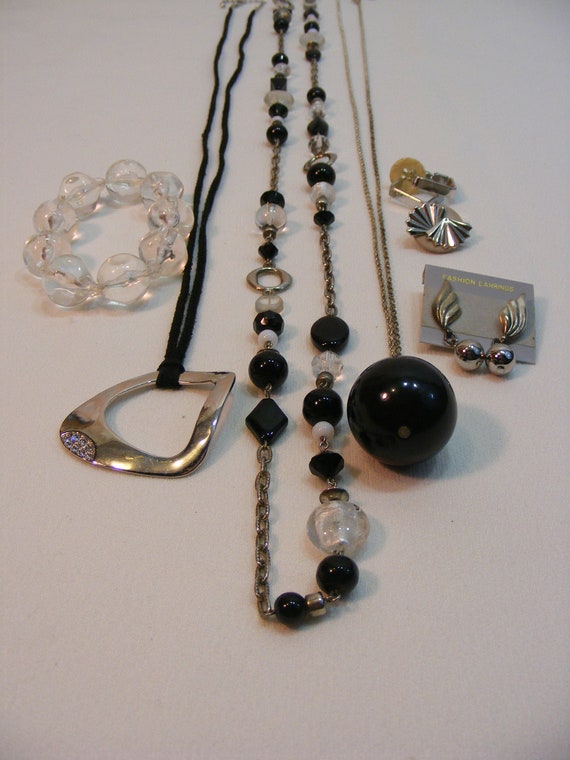 Curated Collection of Black, Silver, Clear Fashio… - image 1