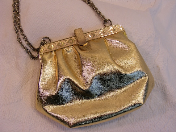 Gold Lamé Formal Evening Bag, Clutch, Purse - image 1