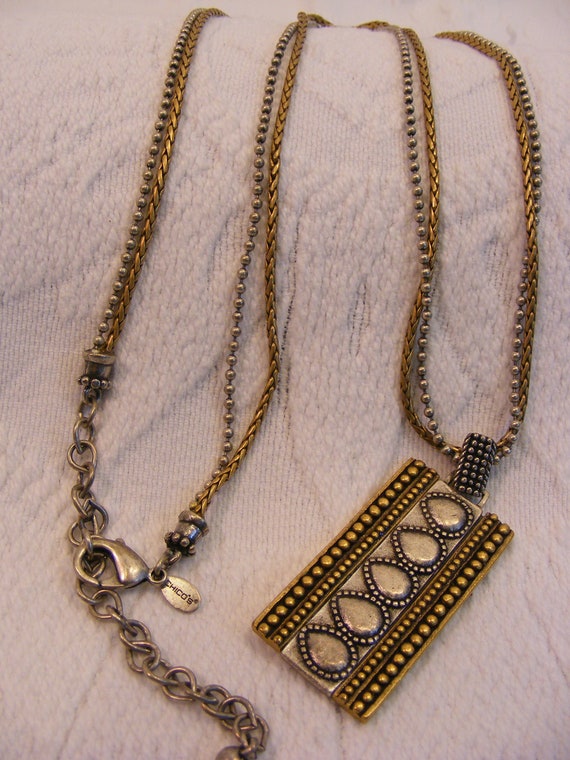 Chico's Statement Pendant, Large Art Statement Ne… - image 3