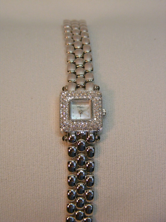 Suzanne Somers Pave Rhinestone Square Face Woman's