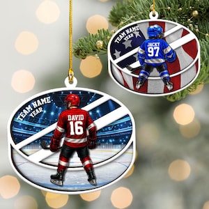 Hockey Player Ornament - Personalized Gifts For Players
