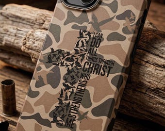 Christian Camo Tough Phone Case, Cross Faith Camouflage iPhone Cover