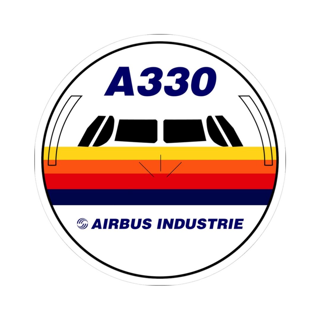 Airbus A330 A 330 Front View Sticker | Retro Airbus Industrie Decal ...