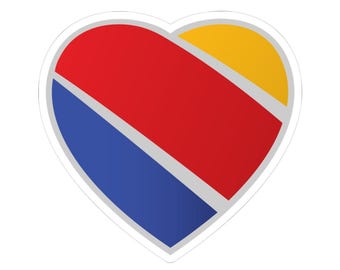 Southwest Airlines South West SWA Heart Logo Decal / Sticker