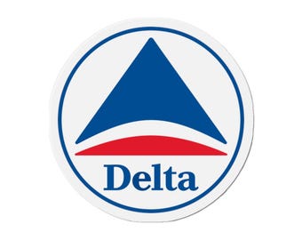 Delta Air Lines DAL Old Logo Round Die-Cut Magnet