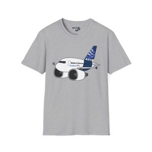 Airbus A319 Graphic T-Shirt: Aviation Enthusiast Gift