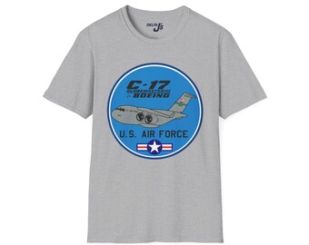 US Air Force Boeing C17 Globemaster 3 Graphic T-Shirt, Military Tee, USAF, Aviation Gift