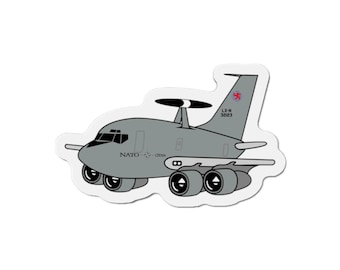 Boeing B707 B 707 NATO AWACS Plane Die-Cut Magnet | Military Aircraft