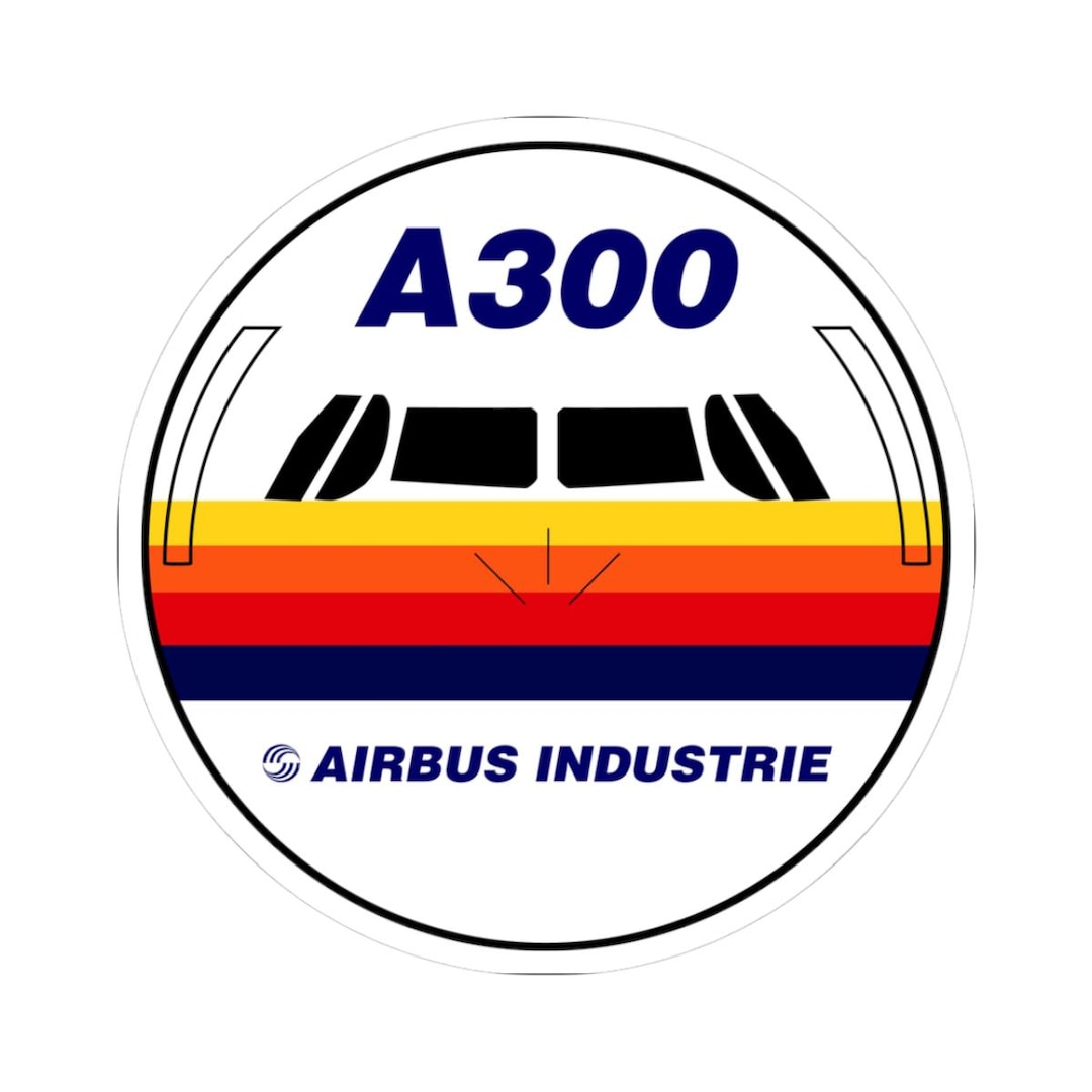 Airbus A300 A 300 Front View Sticker | Retro Airbus Industrie