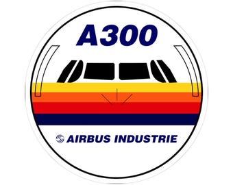 Airbus A300 A 300 Front View Sticker | Retro Airbus Industrie Decal
