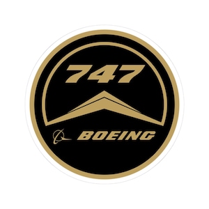 Alte Vintage Style Rund Boeing B 747 B747 Logo Aufkleber/Sticker