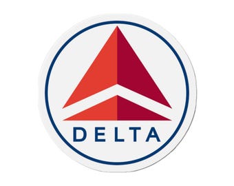 Delta Air Lines DAL Logo Round Die-Cut Magnet