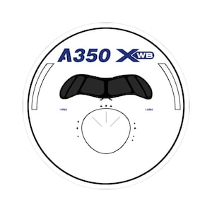 Adesivo Airbus A350 Vista Frontal | Decalque Airbus Industrie