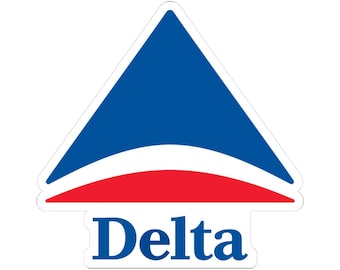 Delta Air Lines DAL Old Logo Sticker | Kiss-Cut Vinyl Sticker