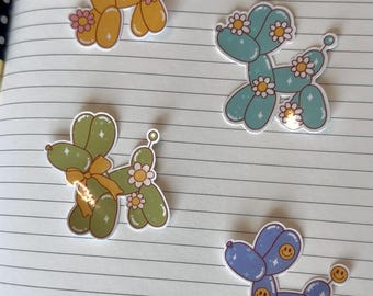 Balloon Dog Stickers | Dog Stickers | Holographic Dog Sticker | Phone Sticker | Laptop Sticker | Vinyl Glitter Sticker | Pets | Animal