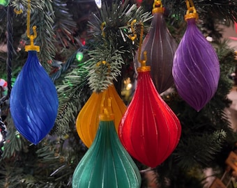 Eco-Friendly 3D Printed Christmas Ornaments - Recycled PETG