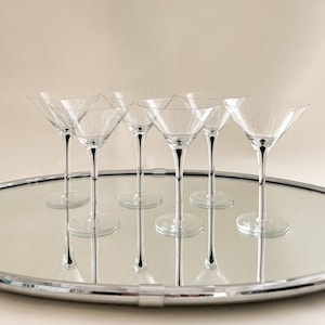 Vintage Blown Glass Martini Glasses