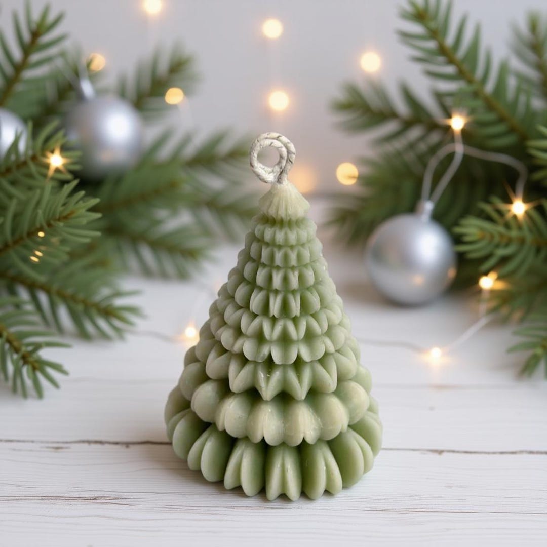 Handmade Christmas Tree Candle – Soy Wax Holiday Decor - Etsy