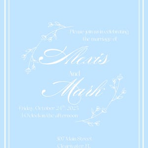 Full Color Wedding Invitations, Personalized Elegant Wedding Invitations, Custom Floral Wedding Invitations, Luxury Wedding Invitations