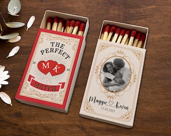 Personalized Couples Wedding Matchbox, Fun Engagement Gifts, Wedding Gift for Couple, Housewarming Gifts, Anniversary Gifts, Custom Matches