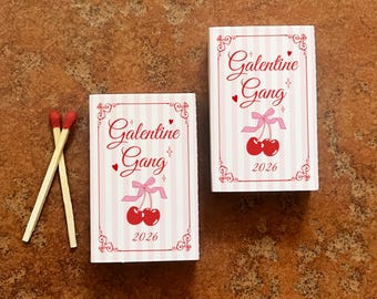 Galentine Gang Matchbox Favor, Galentine’s Day Gift, Girls Brunch Decor, Bachelorette Party Favor, Gal Pal Gift