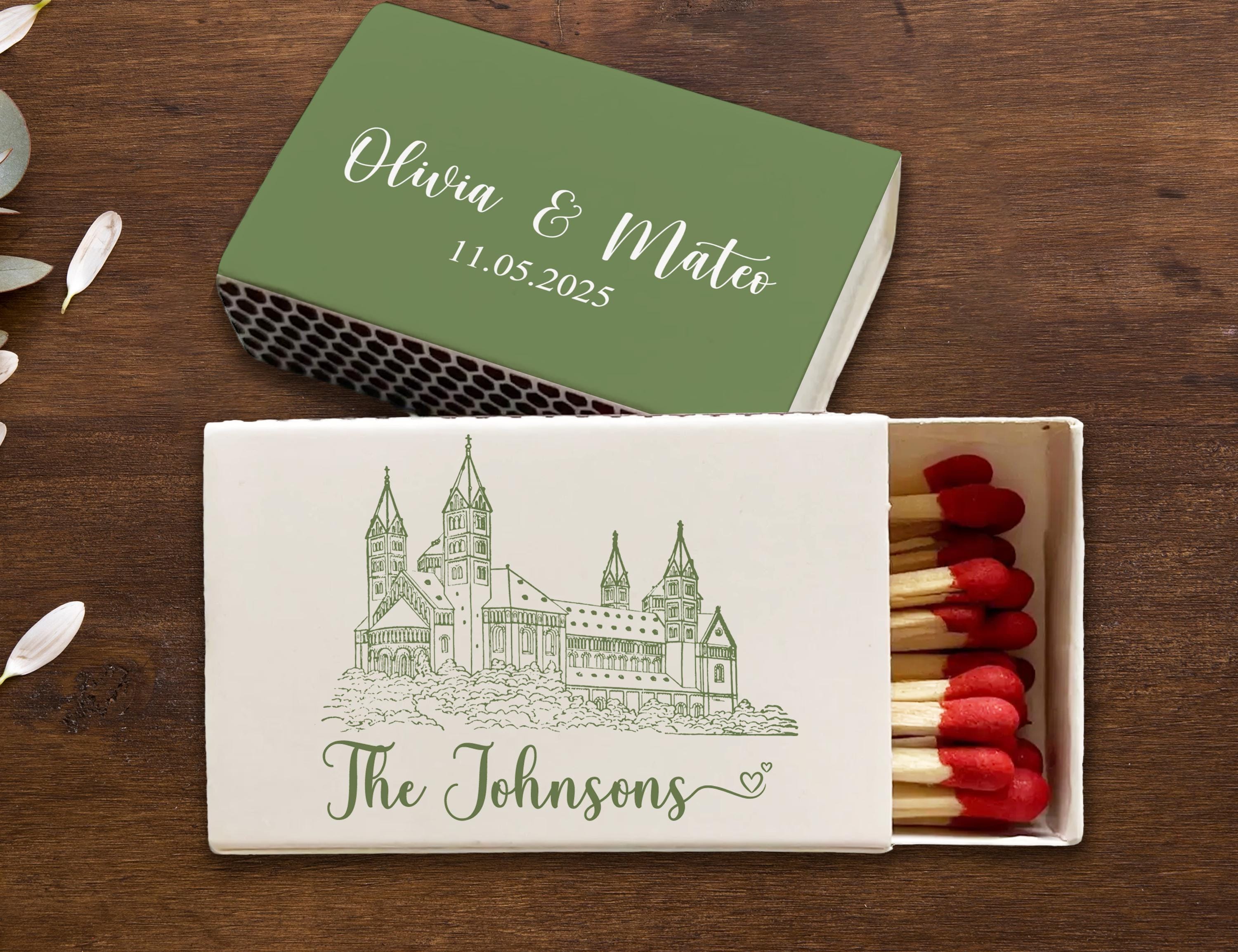 Custom Wedding Matches Box