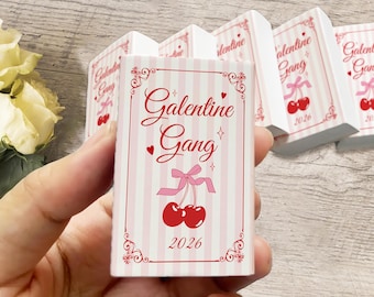 Galentine Gang Matchboxes, Galentine’s Day Party Favors, Girls Night Decor, Cute Valentine Gift for Besties, Happy Galentine's Day